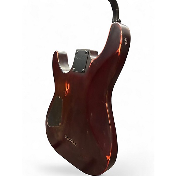 Used 2010s Schecter Guitar Research omen WALNUT STAIN Solid Body Electric Guitar