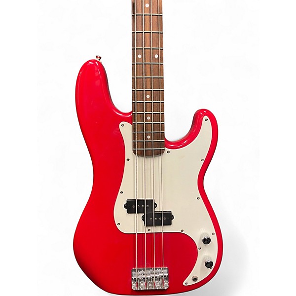 Used Squier Affinity Precision Bass Torino Red Electric Bass Guitar