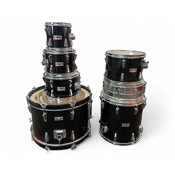 Used Yamaha 7 Piece Tour Custom Black Drum Kit