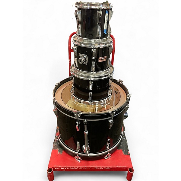 Used Yamaha 7 Piece Tour Custom Black Drum Kit