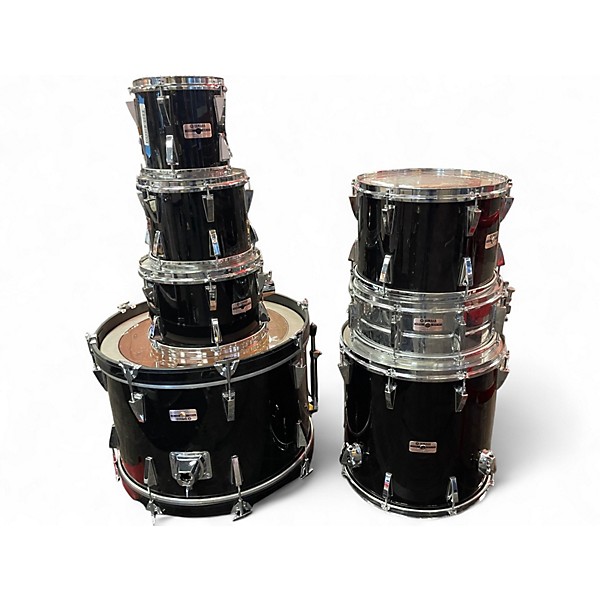 Used Yamaha 7 Piece Tour Custom Black Drum Kit