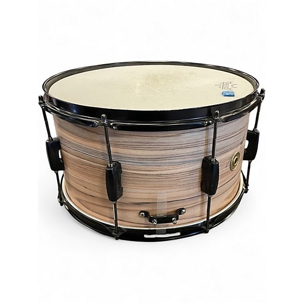 Used TAMA 14in WOODWOORKS POPLAR SNARE ZEBRAWOOD WRAP Drum