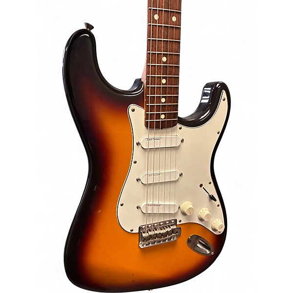 Used 1990s Fender Stratocaster 2 Tone Sunburst Solid Body Electric Guitar