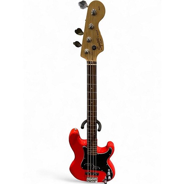 Used Squier Affinity Precision Bass Race Red Electric Bass Guitar