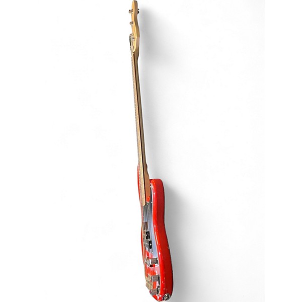 Used Squier Affinity Precision Bass Race Red Electric Bass Guitar