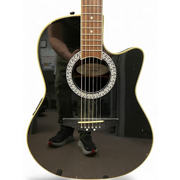 Used Ovation cc057 black Acoustic Electric Guitar