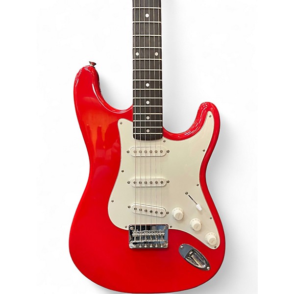 Used Squier Bullet Stratocaster Red Solid Body Electric Guitar