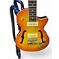 Used Xaviere LP Style Quilted Amber Burst Hollow Body Electric Guitar