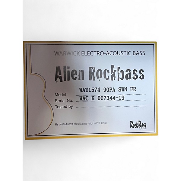 Used RockBass by Warwick ALIEN ROCKBASS Amber Acoustic Bass Guitar