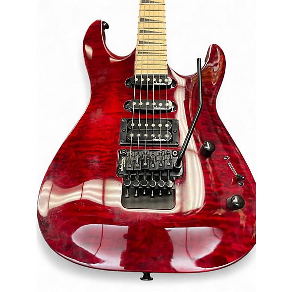 Used Jackson JS34Q Dinky Crimson Red Trans Solid Body Electric Guitar