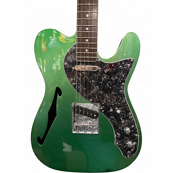 Used Firefly Pure Series FFTH Emerald Green Hollow Body Electric Guitar