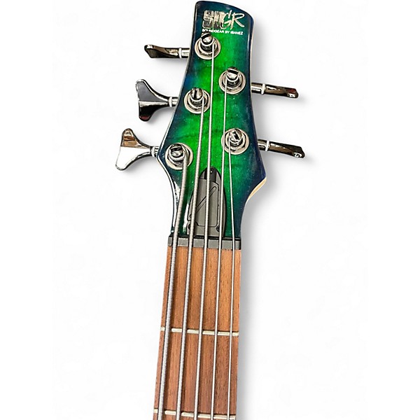 Used Ibanez SR405EQM Blue Sapphire Electric Bass Guitar