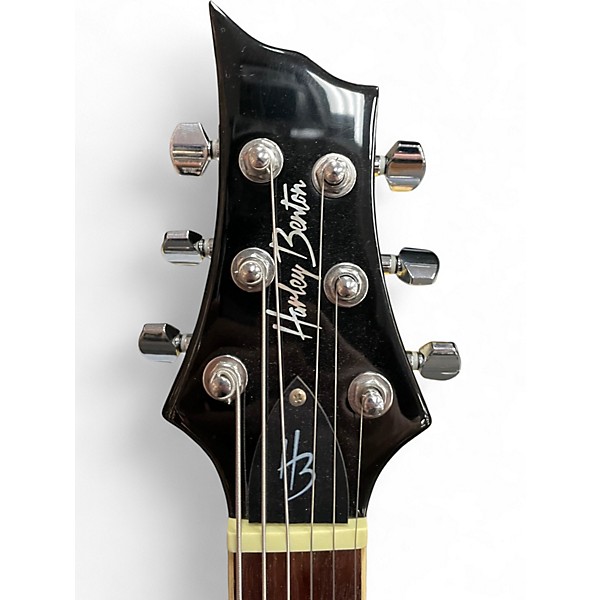 Used Harley Benton CST24 Deluxe Black Solid Body Electric Guitar