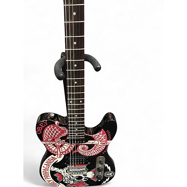 Used Squier OBEY STRATOCASTER STANDARD OBEY graphic Solid Body Electric Guitar