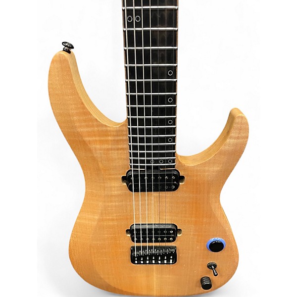 Used Schecter Guitar Research KM7 MKII MODDED Natural Solid Body Electric Guitar