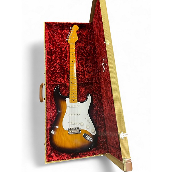 Used Fender 70th Anniversary 1954 Stratocaster 2 Tone Sunburst Solid Body Electric Guitar
