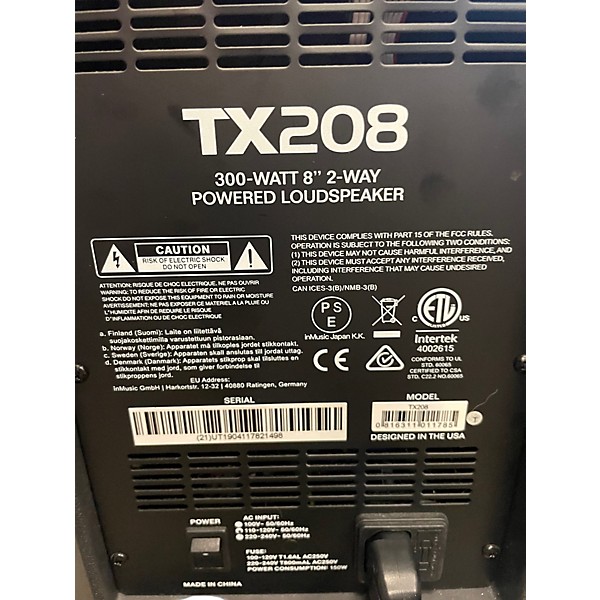 Used Alto TX208 Powered Speaker