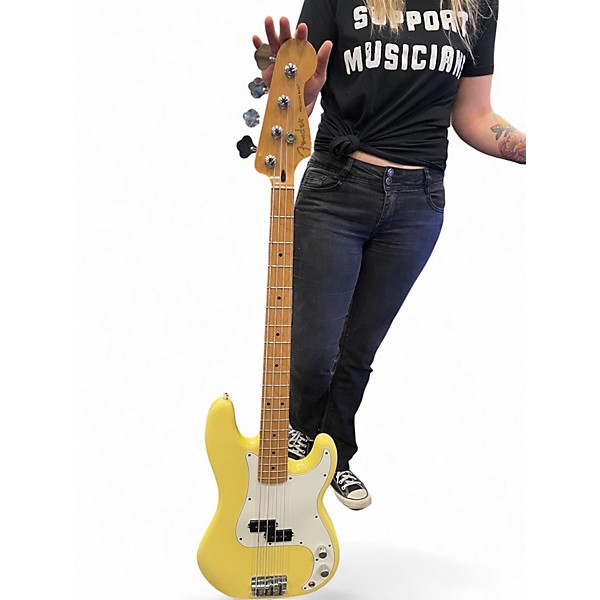 Used Fender Player Precision Bass Buttercream Electric Bass Guitar