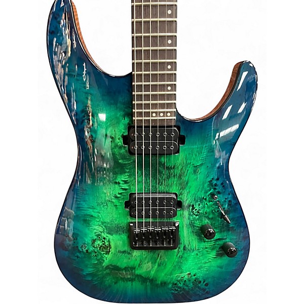 Used Schecter Guitar Research CR6 AQUABURST Solid Body Electric Guitar