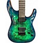 Used Schecter Guitar Research CR6 AQUABURST Solid Body Electric Guitar