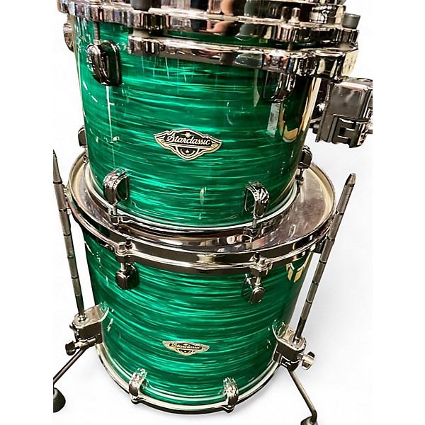 Used TAMA 4 Piece Starclassic Walnut Birch Limited Edition Jade Silk With Black Nickel Hardware Drum Kit