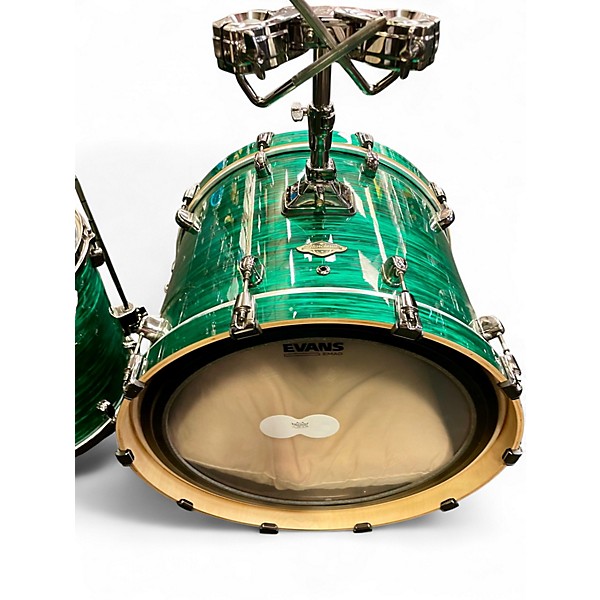 Used TAMA 4 Piece Starclassic Walnut Birch Limited Edition Jade Silk With Black Nickel Hardware Drum Kit