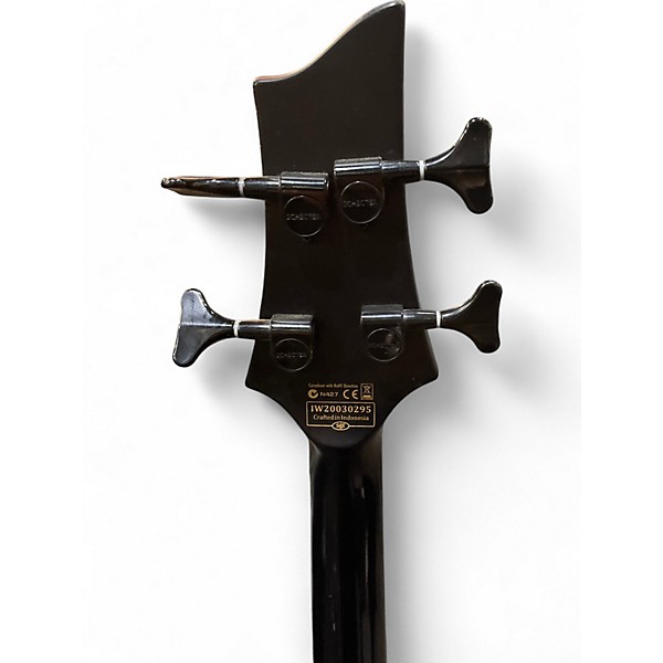 Used Schecter Guitar Research Stiletto Stealth-4 Satin Black Electric Bass Guitar