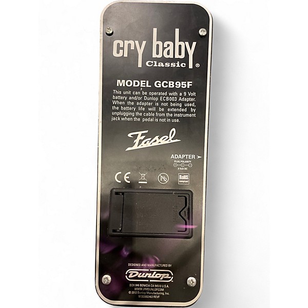 Used Dunlop GCB95F Crybaby Classic Wah With Fasel Inductor Effect Pedal
