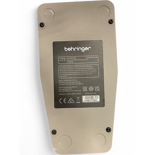 Used Behringer FUZZ BENDER Effect Pedal