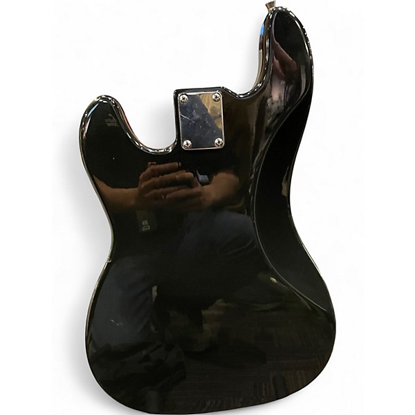 Used Silvertone SSLB-11 Black Electric Bass Guitar