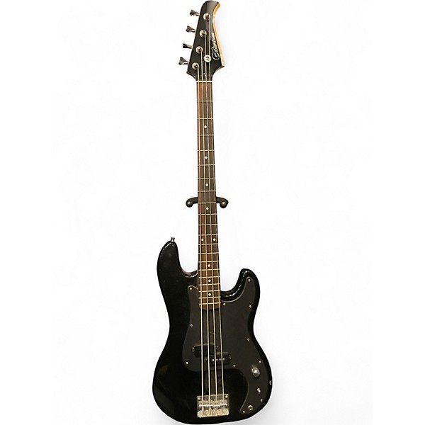 Used Silvertone SSLB-11 Black Electric Bass Guitar