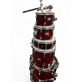 Used Yamaha 5 Piece Stage Custom Candy Apple Red Drum Kit