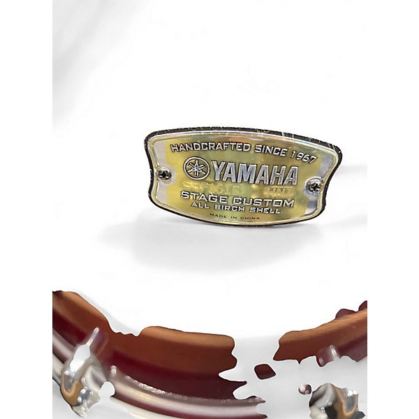 Used Yamaha 5 Piece Stage Custom Candy Apple Red Drum Kit