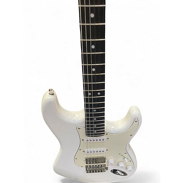 Used Donner SEEKER SERIES Classic White Solid Body Electric Guitar