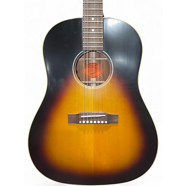 Used Epiphone inspired by gibson J45 2 Color Sunburst Acoustic Electric Guitar