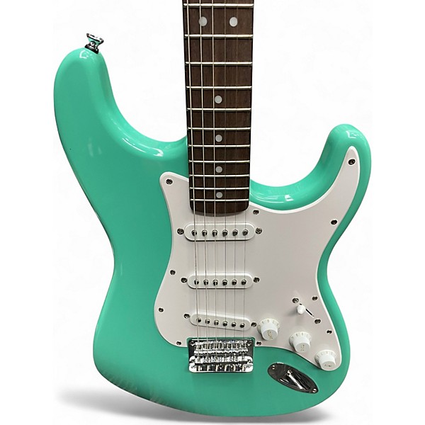 Used Squier Affinity Stratocaster Green Solid Body Electric Guitar