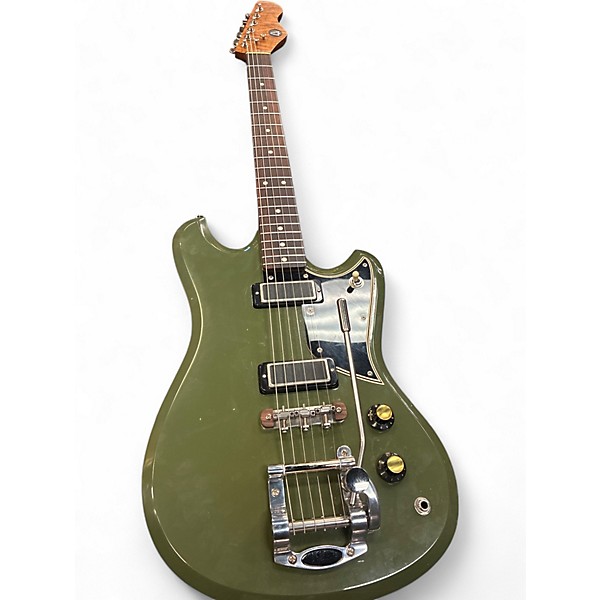 Used Treetone versa Olive Solid Body Electric Guitar