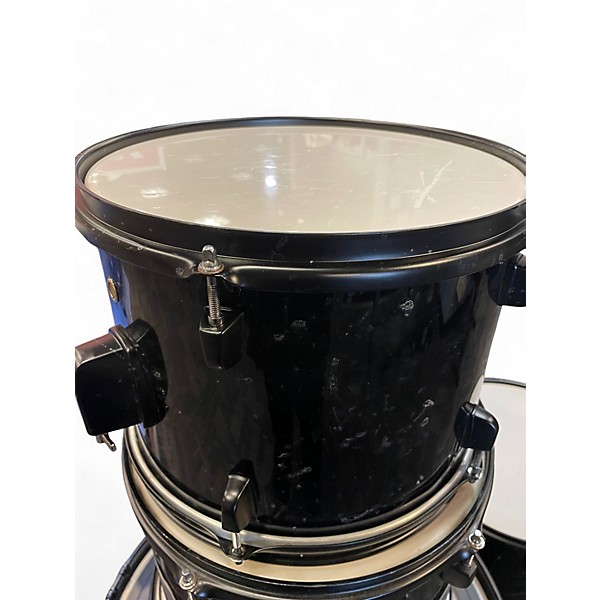 Used Gammon Percussion 5 Piece DRUM KIT Black Drum Kit