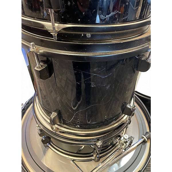 Used Gammon Percussion 5 Piece DRUM KIT Black Drum Kit