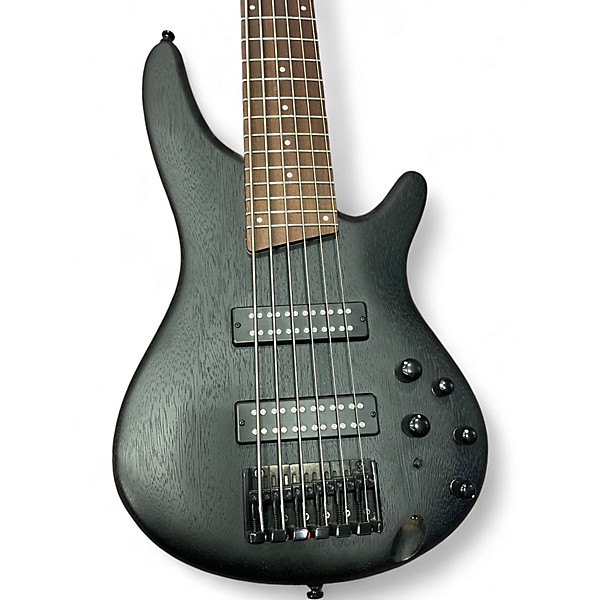 Used Ibanez SR306 Weathered Black Electric Bass Guitar