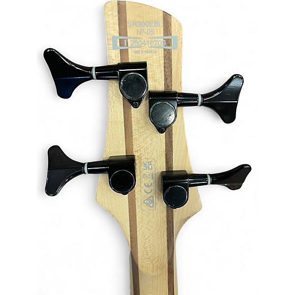 Used Ibanez SR300 Left Handed Weathered Black Electric Bass Guitar