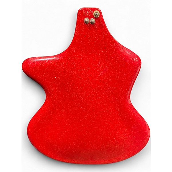 Vintage 1960s Wandre Spatial Fiesta Red Sparkle Electric Bass Guitar