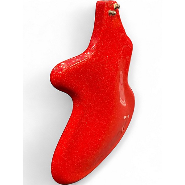 Vintage 1960s Wandre Spatial Fiesta Red Sparkle Electric Bass Guitar