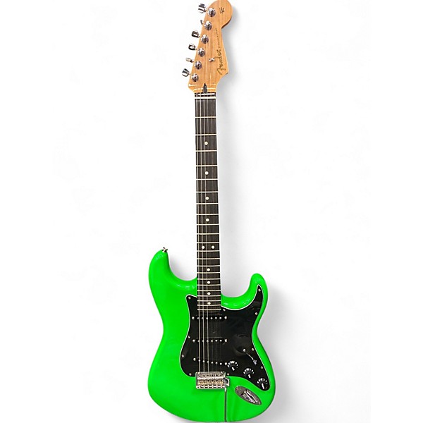 Used Fender Player Stratocaster Nuclear Green Solid Body Electric Guitar