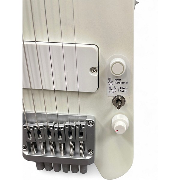 Used Donner HUSH X PRO WHITE-LUXE Solid Body Electric Guitar