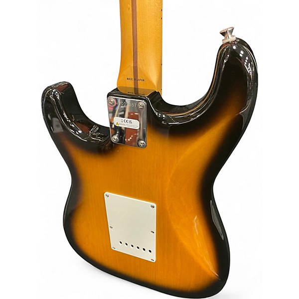 Used Fender JV MOD 1950s STRATOCASTER 2 Tone Sunburst Solid Body Electric Guitar