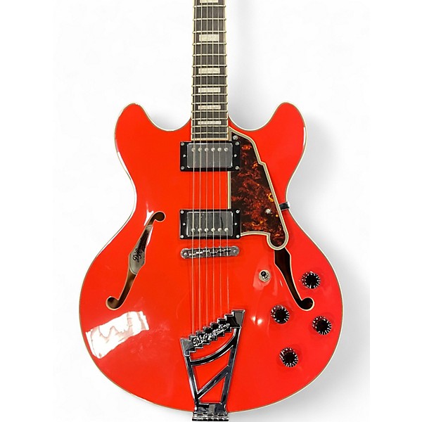Used D'Angelico Premier Series DC Fiesta Red Hollow Body Electric Guitar