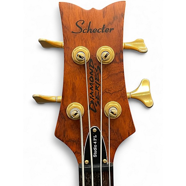 Used Schecter Guitar Research Stiletto Studio 4 String Fretless Satin Honey Electric Bass Guitar