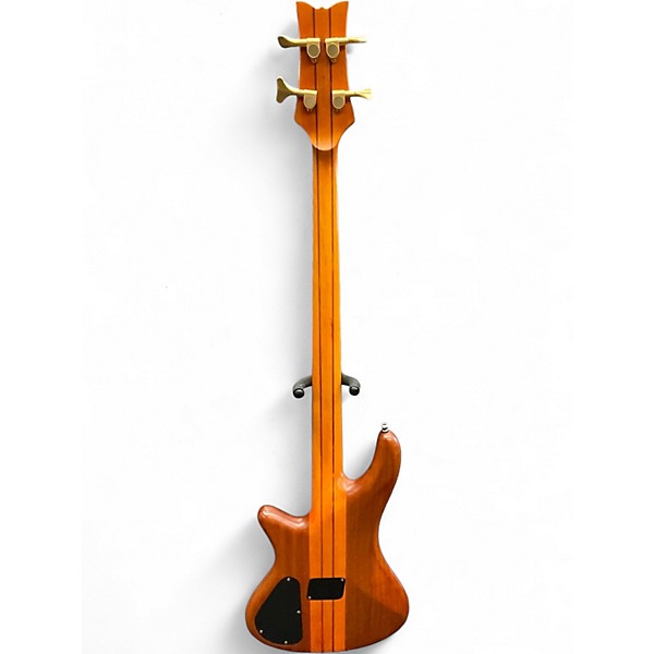 Used Schecter Guitar Research Stiletto Studio 4 String Fretless Satin Honey Electric Bass Guitar
