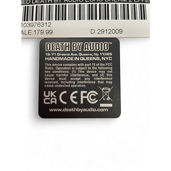 Used Death By Audio ECHO DREAM 2 Effect Pedal